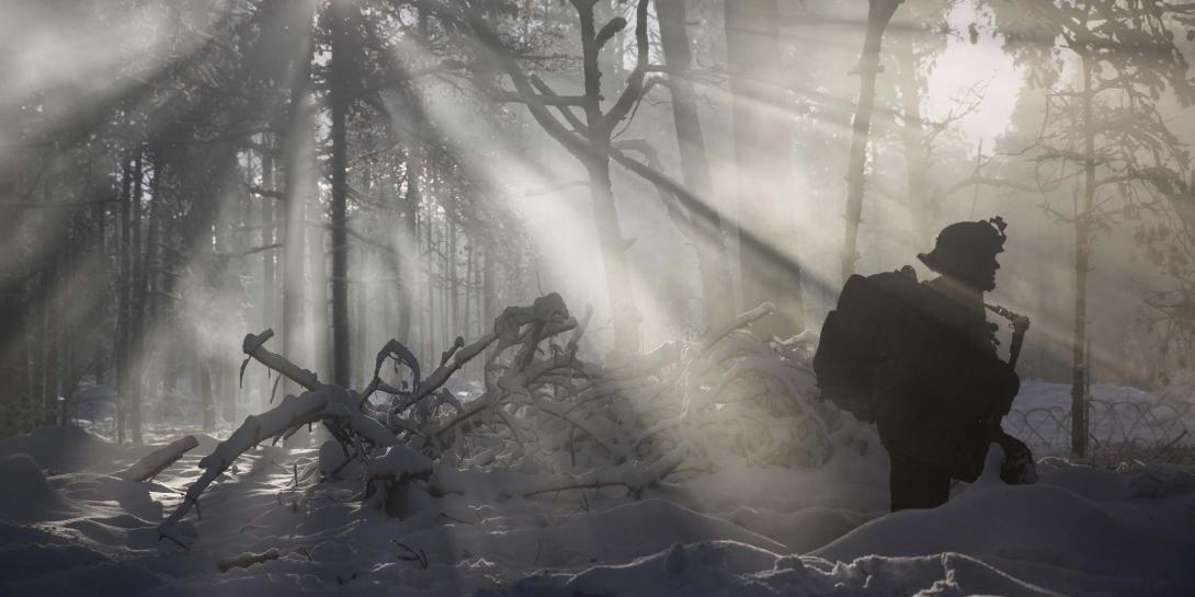 A Marine participates in a field training exercise in Lithuania. NATO researchers are investigating potential military applications for Internet of Things technologies, including the possibility of increased situational awareness at the individual warfighter level.