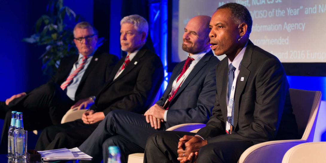 NATO officials highlight several business initiatives to meet future needs during the NITEC 2016 cyber conference in Tallinn, Estonia. Photo by Marcos Fernandez Marin, NCI Agency