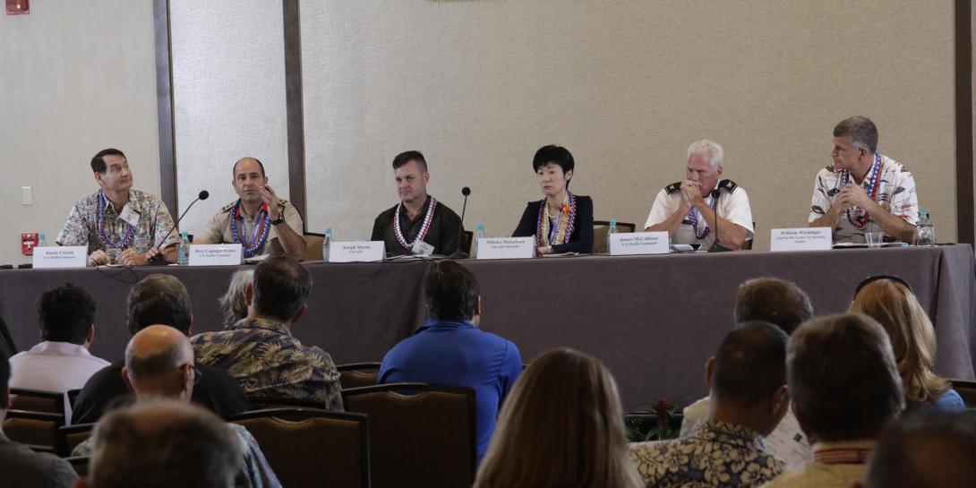 Panelists at TechNet Asia-Paciifc 2016 discuss the need for trust in the cyber domain. Photo by Bob Goodwin