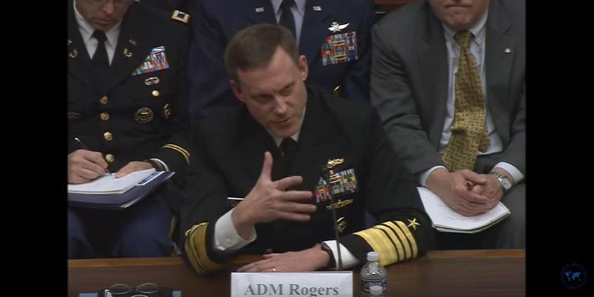 Adm. Michael Rogers, USN, makes a budget pitch before Congress on May 24, asking for 16 percent more in fiscal year 2018 than in 2017 for U.S. Cyber Command.