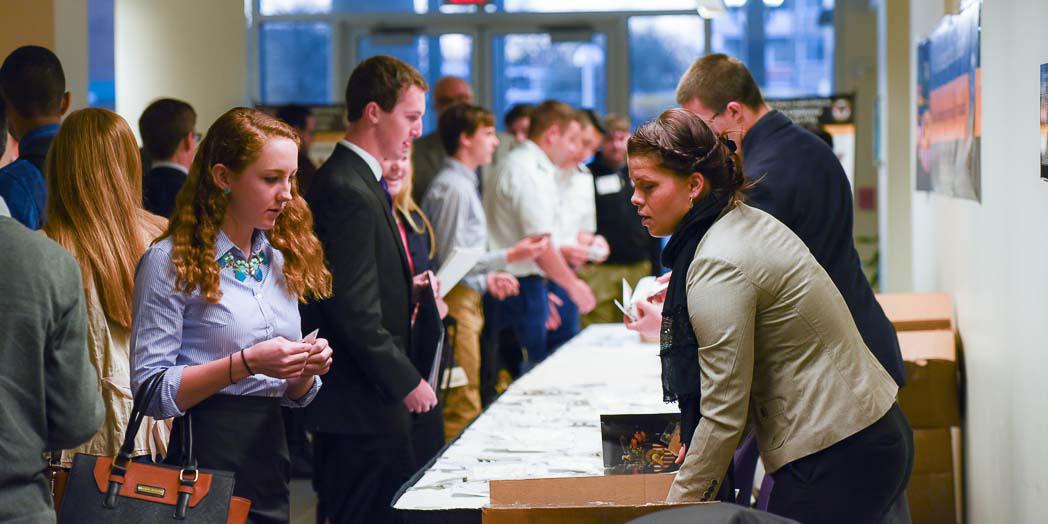 Students check in for the one-day West Point Leadership and Ethics Conference 2016, held in March at George Mason University's Arlington, Virginia, campus.