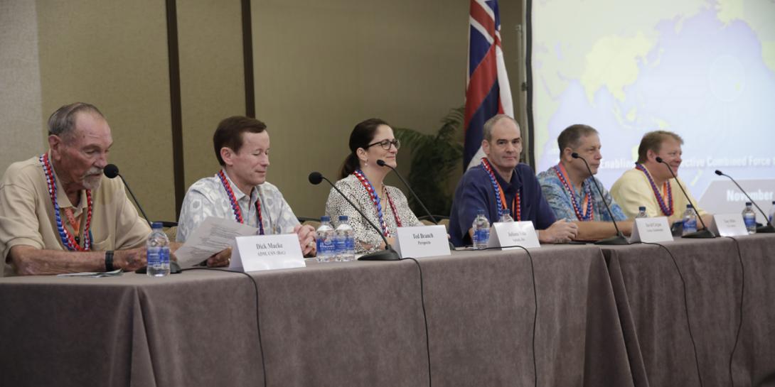 Panelists discuss the Defense Department's digital modernization at TechNet Indo-Pacific 2019 in Honolulu. Credit: Bob Goodwin Photography 