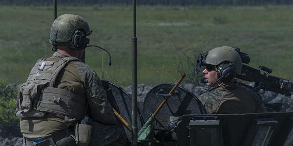 Marines with 2nd Marine Division conduct a light armored vehicle (LAV) crew gunnery atn Camp Lejeune, North Carolina, last June. A new tactical communications system for LAVs that the service will field increases situational awareness and communication capabilities for warfighters. Photo credit: U.S. Marine Corps photo by Lance Cpl. Nathaniel Q. Hamilton