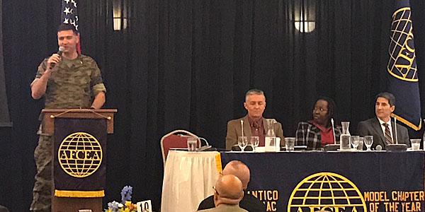 The Marine Corps is looking for advanced information technology solutions when it comes to data management, cloud, artificial intelligence and machine learning, Col. Stinson told the industry at the recent AFCEA International Potomac Quantico Chapter event.