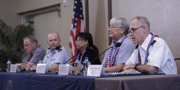 Panelists discuss the need for cybersecurity internationally during TechNet Asia-Pacific.