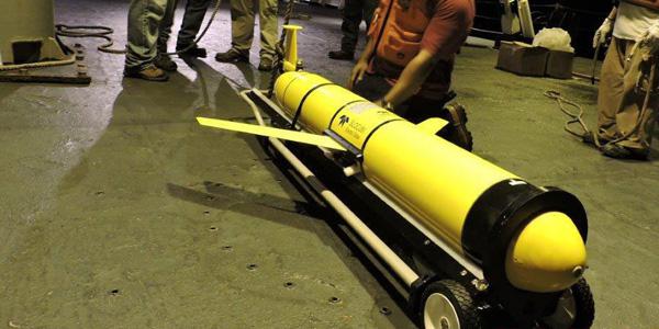 A U.S. Navy buoyancy glider, similar to one that was seized December 15, 2016, by the Chinese navy. The vessel was returned to the U.S. Navy December 20.