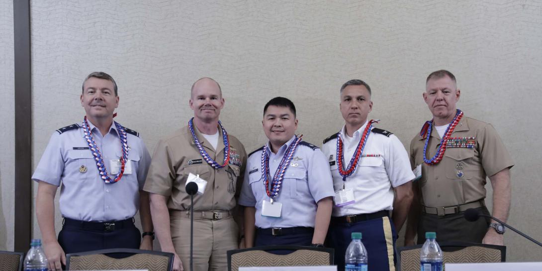 Tools that help the big data problem are one of the technologies most desired in the cyber realm, according to panelists at AFCEA TechNet Asia-Pacific., l-r: Maj Gen. Jeffrey A. Kruse, USAF; Capt. Dale C. Rielage, USN; Lt. Col. Ed Guevara, USAF; Col. Pete Don, USA; and Col. Matt Rau, USMC.