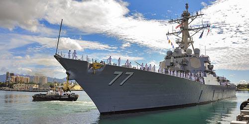 The USS O’Kane stands ready in Hawaii. The new radar system the Navy is testing would help safeguard the fleet from both ballistic and cruise missile threats. U.S. Navy photo by Mass Communication Specialist 3rd Class Diana Quinlan
