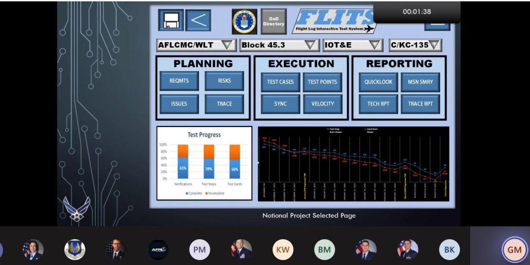 One of two semifinalists of U.S. Air Force’s Material Command (AFMC) Spark Tank competition, Gregory Monroe, Air Force Lifecycle and Management Center, created a web-based system to provide coordinated flight test planning. Credit: AFMC