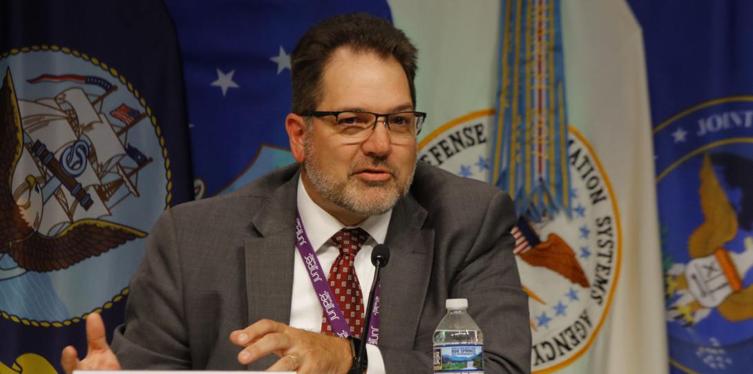 Terry Carpenter, director and program executive officer, Services Development Directorate, DISA, discusses kinetic warfare at DCOS.