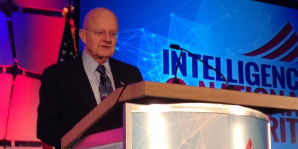 James Clapper, director of national intelligence, leads off a day of discussion at the AFCEA/INSA Intelligence and National Security Summit.