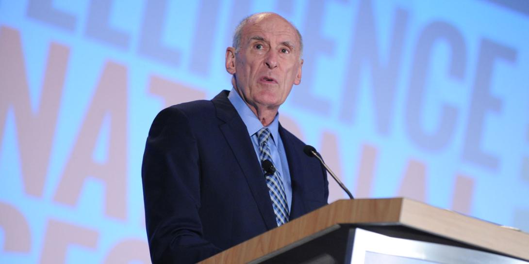 Dan Coats, director of national intelligence, describes the challenges facing the community at the Intelligence and National Security Summit. Photography by Herman Farrer