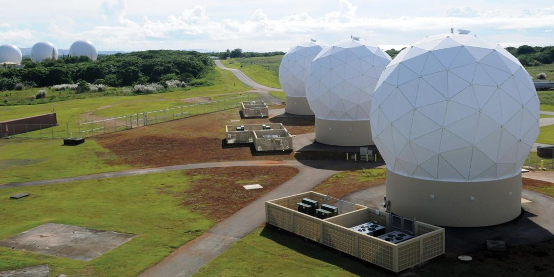 The worldwide regional hub nodes, including in the Pacific, are the largest satellite transport nodes of the Army’s tactical communications network, Warfighter Information Network-Tactical (WIN-T), enabling robust network communication exchange in, out and within theater. U.S. Army photo by Liana Mayo, PAO 311th Signal Command