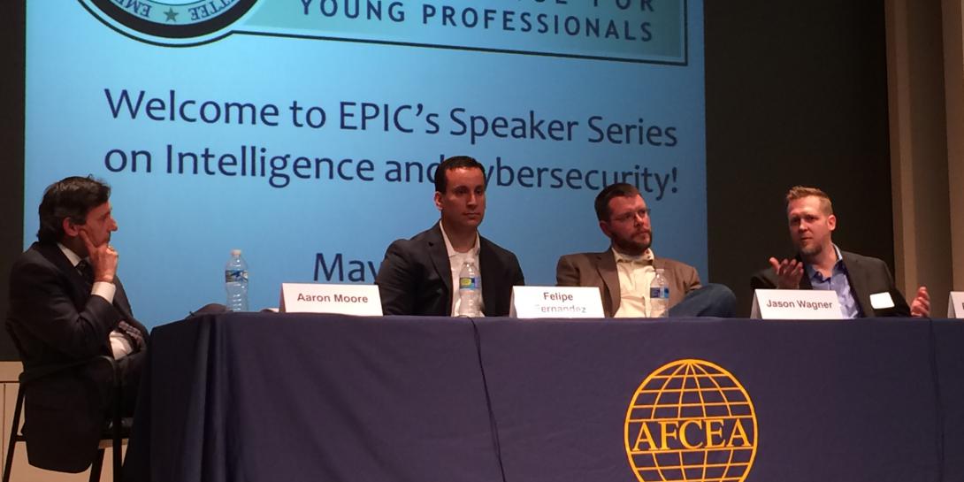 Intelligence and cybersecurity experts discuss emerging cyber threats at an AFCEA EPIC presentation, with growing concern over wearables and the Internet of Things. 