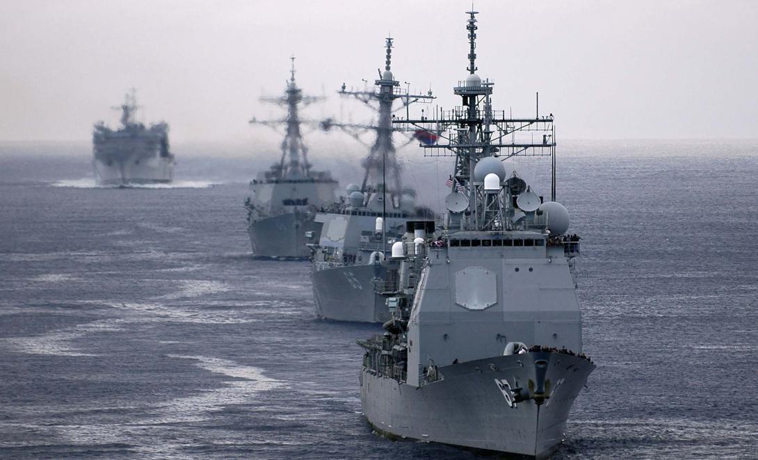The USS Shiloh, USS Benfold, USS Shoup and USNS Rainier follow the aircraft carrier USS Abraham Lincoln as the Lincoln Carrier Strike Group returns from a deployment to the western Pacific Ocean. The Program Executive Office for Integrated Warfare Systems supports all surface ships and is wrapping up combat systems qualification for the USS Benfold.