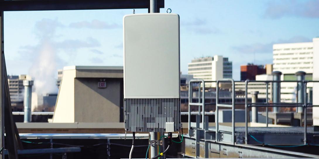 Hardware for 5G networks largely comes from non-U.S. firms. Samsung technology provides the foundation for Sprint Mobile’s 5G network in Chicago. Credit: Samsung