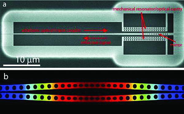 A silicon micromechanical resonator is used to generate squeezed light in the Defense Advanced Research Projects Agency’s (DARPA’s) Optical Cooling and Heating in Integrated Devices, or ORCHID, program. This effort aims to improve the performance of microelectromechanical systems (MEMS), which will play a major role in future commercial and military sensors.
