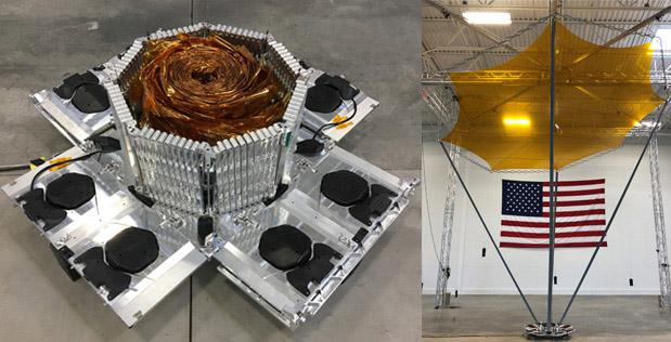 In late February, DARPA is planning to launch a new type of antenna that could enable missions that usually require large satellites, the agency reports. Credit: DARPA