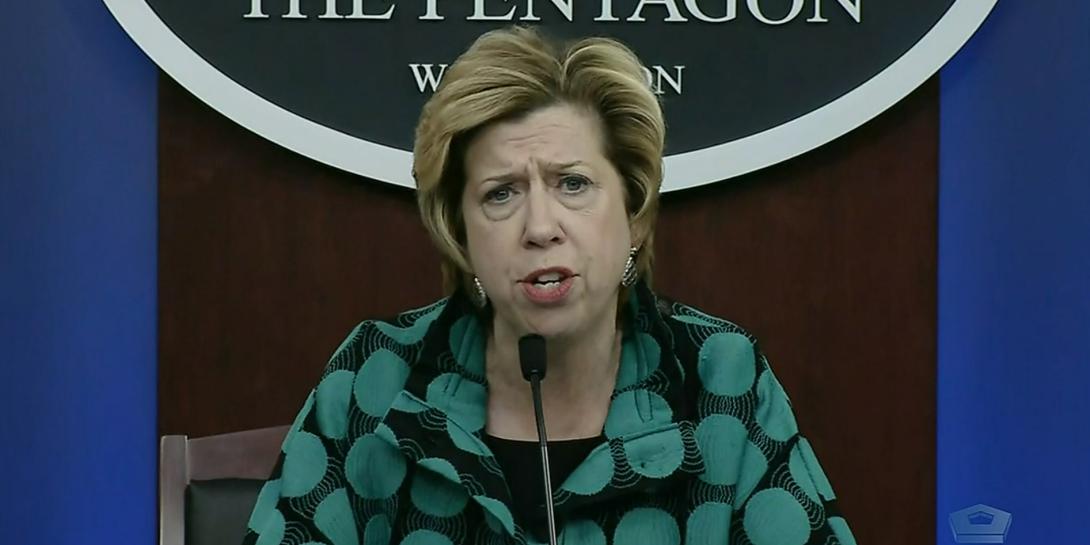 Ellen Lord, the undersecretary of defense for acquisition and sustainment, outlines concerns for the defense industrial base stemming from the COVID-19 pandemic and the resulting economic downtown.
