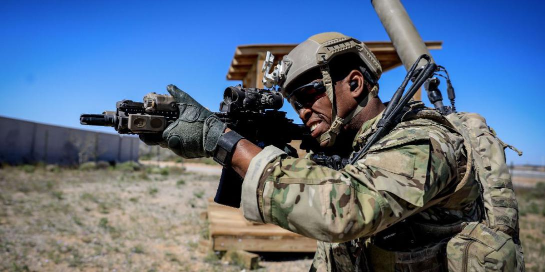 A soldier assigned to the 3rd Special Forces Group (Airborne) takes part in a training exercise in New Mexico. AI advances will alter the way individual soldiers collect and receive intelligence. U.S. Army photo