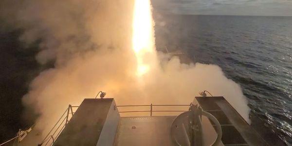 The USS John Finn launches a missile during the U.S. Pacific Fleet’s Unmanned Systems Integrated Battle Problem 21 in April. Integrating unmanned systems into the fleet is one of the challenges facing the Navy as it modernizes to meet growing adversarial threats.  U.S. Navy photo