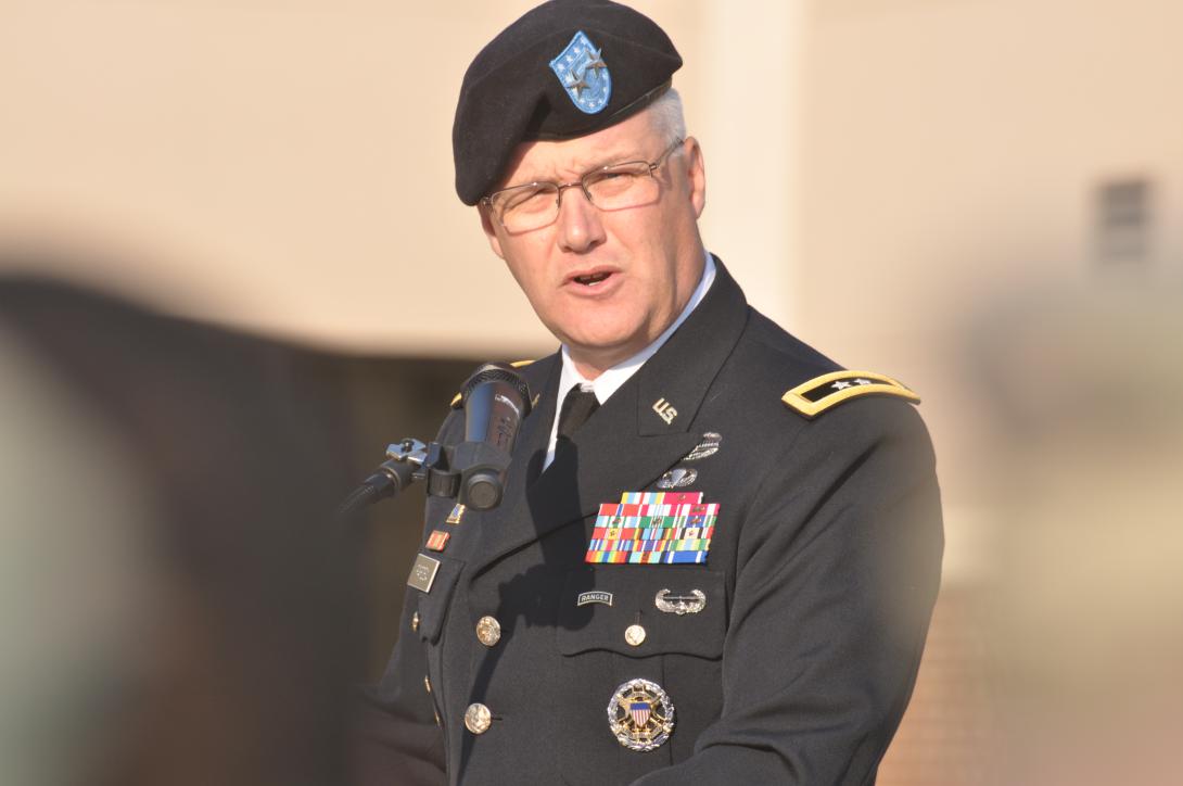 With an immediate focus on providing innovation through the Futures Command, the Army can strive for modernization, says Maj. Gen. Paul Pardew, USA, commanding general, Army Contracting Command (ACC). ACC photo by Ed Worley