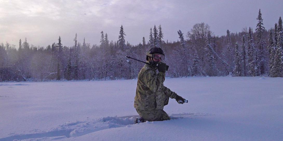 An Alaska Air National Guard tech sergeant tests his radio communications in harsh conditions. The Defense Information Systems Agency (DISA) is speeding up efforts to incorporate transformational technologies into all aspects of defense information systems. U.S. Air Force