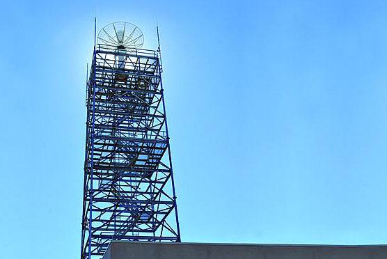 Three 100-foot towers at Wright-Patterson Air Force Base, Ohio, provide the Air Force Research Laboratory Sensors Directorate with new capabilities to perform radar research. The actual radars atop each tower were relocated from Rome, N.Y., as part of the 2005 Base Realignment and Closure.