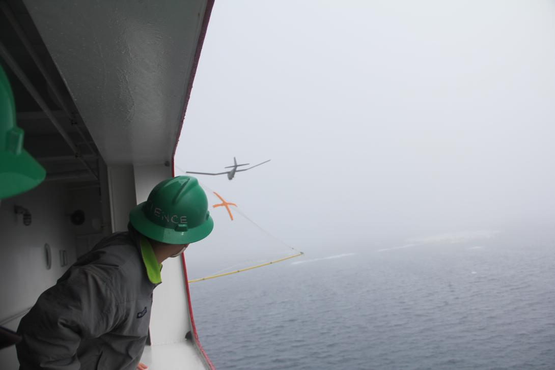 A net capture system is being evaluated to replace the need to recover unmanned aircraft, such as the Puma, from the cold Arctic waters. The aircraft encountered difficulties with maintaining GPS lock and with wind shear around the superstructure.