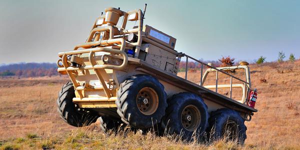 The Army is interested in an unmanned system capable of carrying equipment for a squad of soldiers, lightening the load soldiers must carry.