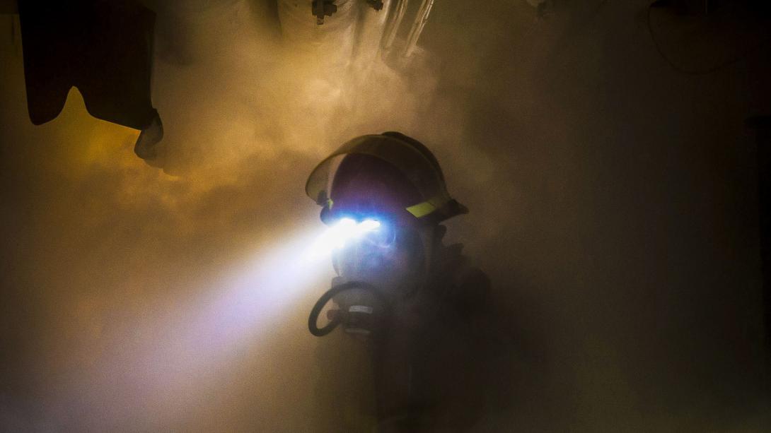 Petty Officer 2nd Class Patrick Myers, USN, navigates through a cloud of smoke during a general quarters drill on the aircraft carrier USS Theodore Roosevelt in the Persian Gulf. The other military services and the rest of the Defense Department can take advantage of the Army’s ACCENT cloud computing contract.  Seaman Apprentice Bill M. Sanders, USN