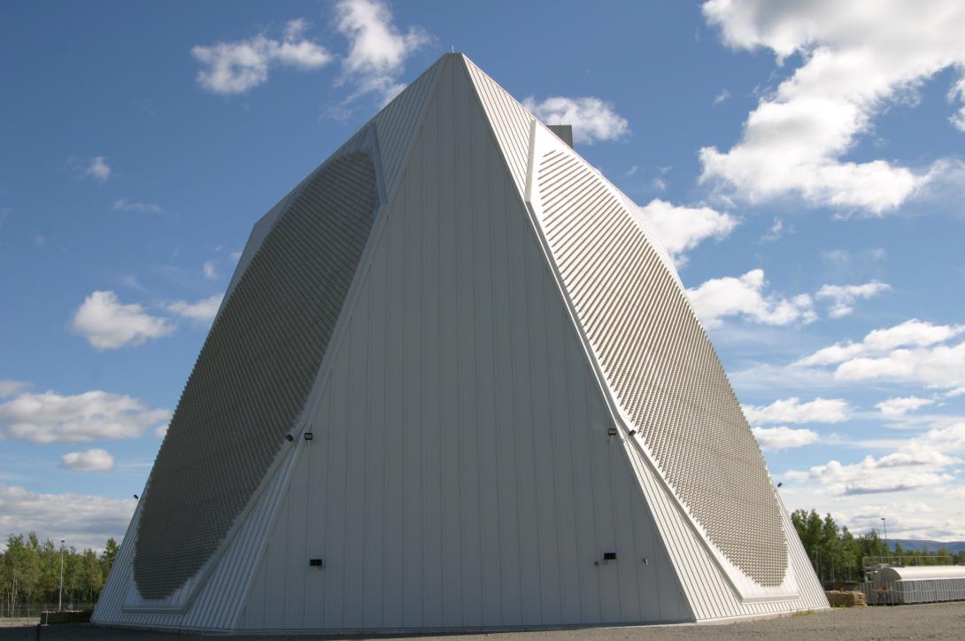 The solid-state phased array radar system at Alaska’s Clear Air Force Station is approximately 11 stories tall. Defense Advanced Research Projects Agency (DARPA) researchers are developing an analog-to-digital converter semiconductor that could help reduce development and upgrade times for phased arrays while providing greater situational awareness of the spectrum environment.