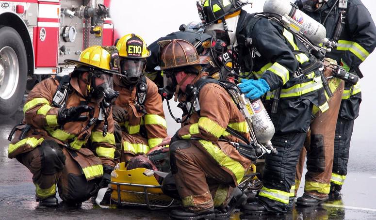 Future firefighters may wear shirts with sensors that monitor their vital signs. They and other emergency personnel also may carry a central hub device for accessing critical data from sensors deployed across a city or other areas.