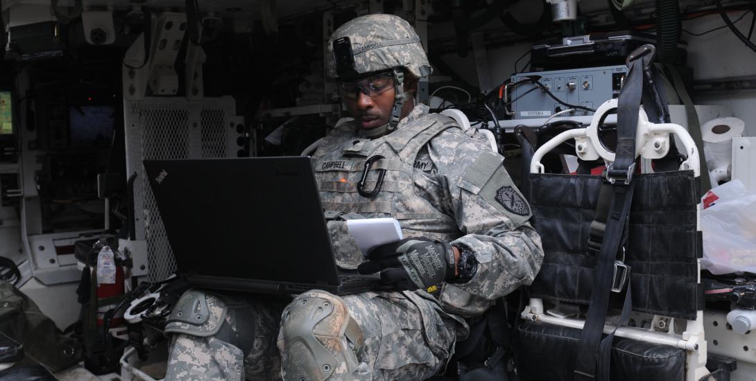 Defense Information Systems Agency officials emphasize the need for cyber warriors to more proactively hunt down network intruders. U.S. Army Photo by Capt. Meredith Mathis, USA