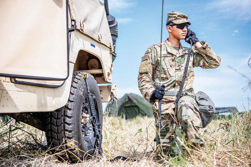 A signal support specialist prepares a high-frequency radio system during a field training exercise at Fort Sill, Oklahoma. Next year’s Multi-Domain Operations Live 21 experiment will continue to refine the force structure, tactics, techniques, procedures and doctrine for the Army’s Multi-Domain Task Force. Credit: U.S. Army Photo/Sgt. Dustin Biven