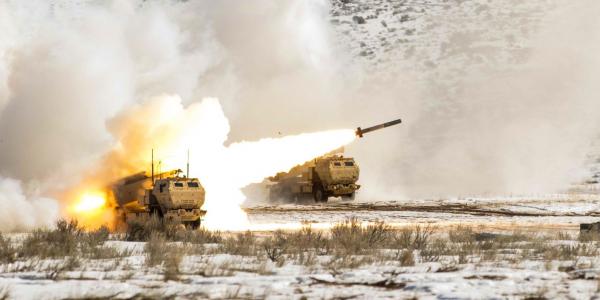 Soldiers from the 5-3 Field Artillery Regiment conduct live-fire exercises with the High-Mobility Artillery Rocket System at Yakima Training Center. A lighter-weight, longer-range rocket fuel is one of the winners of the xTechSearch competition that will contribute to multidomain operations.  U.S. Army photo by Sgt. Jacob Kohrs