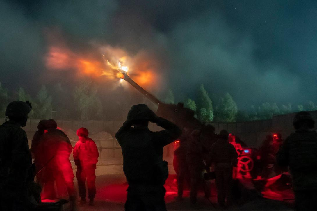 Soldiers conduct a night fire mission while supporting combat operations in Afghanistan, in December 2018. A data fabric capability that unifies information across cloud computing systems could allow the Army to rethink mission planning and operations, researchers say.  Army Capt. Johnathan Leigh