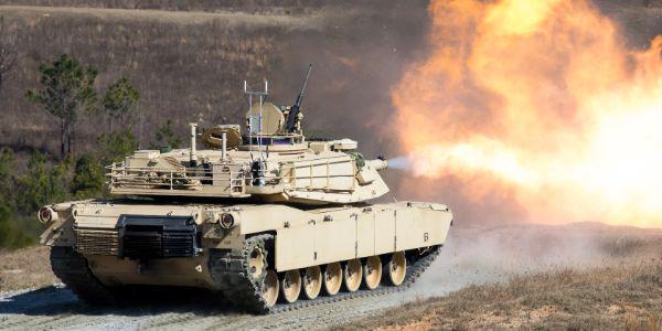An Army M1A2 Abrams tank participates in training at Fort Benning, Georgia, in January 2020. Army researchers are integrating the FIRESTORM AI-enabled decision-making aid with the Abrams, as well as a host of other systems.  Army Sgt. Joshua Wooten