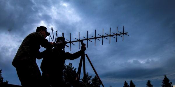 Marines train with communications equipment in the village of Hell, Norway, October 14, 2018, as part of Trident Juncture 18, a NATO exercise. Trident Juncture 18 marks the first time NATO is using data science in addition to traditional lessons learned processes following a major training exercise.  Photo By Marine Corps Lance Cpl. Scott R. Jenkins