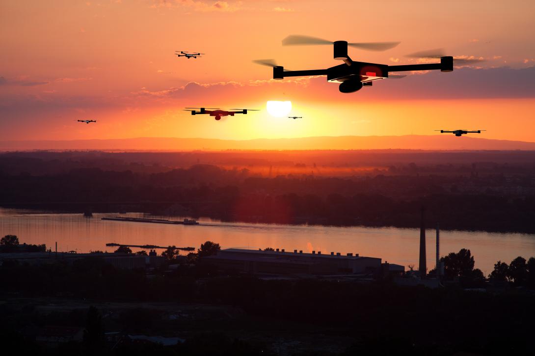 In the future, drones may extend wireless networks to remote locations or augment damaged communications infrastructure following disasters.  aerogondo2/Shutterstock