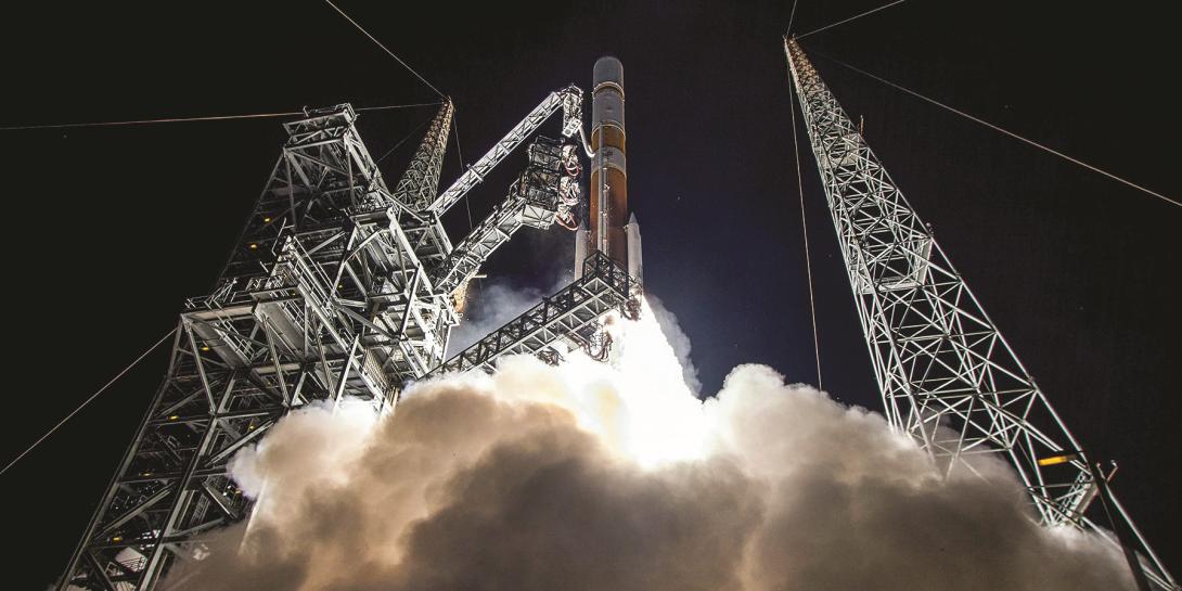 U.S. military leaders intend to use new satellite constellations designed for Internet of Things purposes to enable greater SATCOM on the battlefield. To do that, Army researchers are developing advanced ground terminal technologies. Courtesy photo by United Launch Alliance