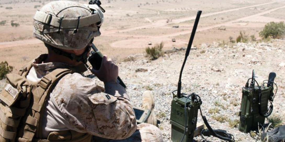 The portable Target Handoff System Version 2 (THS V.2) is designed for use by dismounted Marines to locate targets, pinpoint global positioning coordinates and call for close-air, artillery and naval fire support using secure digital communications. Credit: Staff Sgt. Joe Laws, USAF