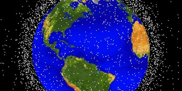 More than 500,000 pieces of debris, or “space junk,” are tracked as they orbit the Earth. They all travel at speeds up to 17,500 mph, fast enough for a relatively small piece of orbital debris to damage a satellite or a spacecraft.