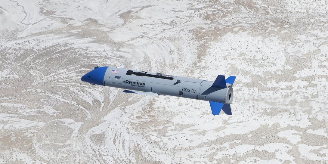 The X-61A unmanned aerial system successfully completed its second series of flight tests in July. The system is being developed by a Dynetics-led team under the Defense Advanced Research Projects Agency's Gremlins program. Photo courtesy of DARPA