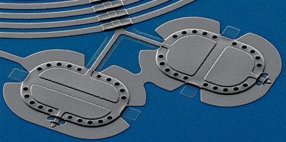 NIST researchers entangled the beats of two mechanical drums—tiny aluminum membranes each made of about 1 trillion atoms—and precisely measured their linked quantum properties. Entangled pairs massive by quantum pairs might someday perform computations and transmit data in large-scale quantum networks. Credit: John Teufel/NIST 
