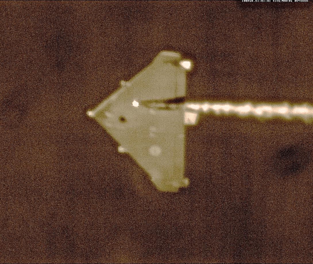 The Army fires a laser against an Outlaw unmanned aircraft during lethality testing at the Solid State Laser Testbed, White Sands Missile Range, New Mexico. Service officials plan to transition the High Energy Laser Mobile Demonstrator technology to an Indirect Fire Protection Capability vehicle and to demonstrate a 100-kilowatt capability by 2022.