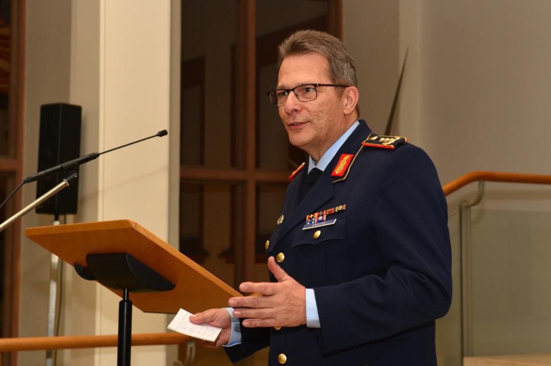 NATO’s Joint Support and Enabling Command aims to reach full operational capability by September 2021, says its commander, Lt. Gen. Jürgen Knappe, GEAF, who is also the commanding general of the Multinational Joint Headquarters, Ulm.  Credit:JSEC/Schultze