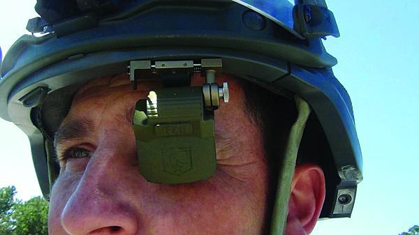 An INTEgRated Confomal Protective helmeT (INTERCPT) prototype shows an integrated head mounted display.