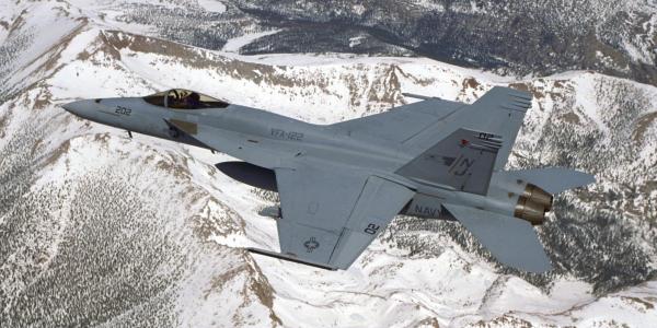 A U.S. Navy Naval Air Systems Command (NAVAIR) proof-of-concept project is using blockchain technology to manage the life cycle for new and spare parts supporting the service’s F-18 fighter jets.  Photo courtesy of Boeing