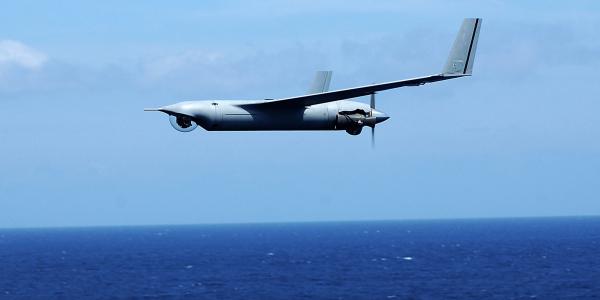 Although it has no formal program, the Coast Guard is interested in acquiring small, hand-launched UASs such as this RQ-20A Puma, which can be operated from a variety of ships and boats. Coast Guard officials say such small UASs will offer the service great operational flexibility in a variety of situations.  U.S. Navy photo